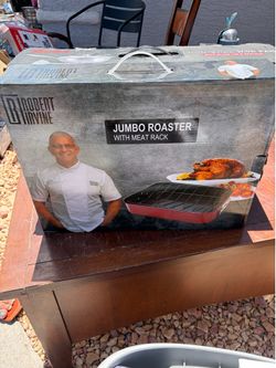 Roaster, with meat rack