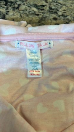 Pillow Talk Pink With White Hearts Size Large