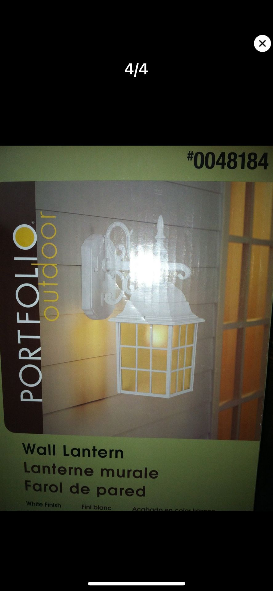 Portfolio 14-3/8-in White Outdoor Wall Light