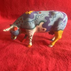 Vintage Colorful “Cow Parade” Cow Doodle No. 9194 Figurine