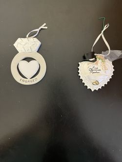 Engaged, First Christmas, Groom Dog Ornaments
