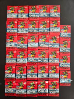 1980 fleer football teams in action trading card wax packs