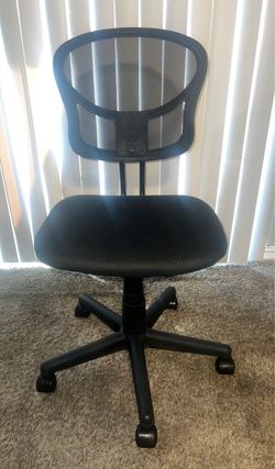 Black Mesh Armless Mid-Back Office Desk Chair