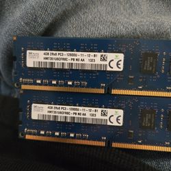 8gb RAM (4gb Each)