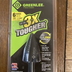 Genuine Greenlee KwikStepper Step Drill Bit – 6-in-1 (7/8” to 1-3/8”) – Model 36414 – New in Package Brand new, never used Greenlee KwikStepper step d