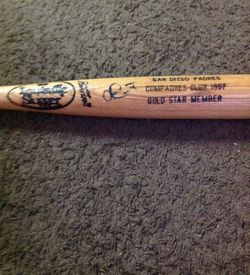 Padres signed baseball bat