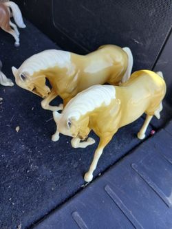 Old antique plastic Horses