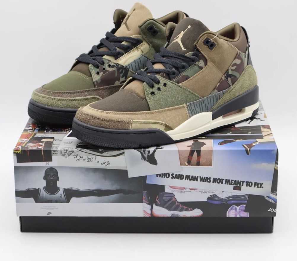 jordan retro 3 patchwork camo