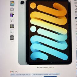 Apple iPad Mini (A17 Pro): Apple Intelligence, 8.3-inch Liquid Retina Display, 128GB, Wi-Fi 6E, 12MP Front/12MP Back Camera, Touch ID, All-Day Battery