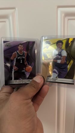 Wemby /75 Ace Bailey /50 Topps chrome black nba trading cards