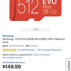 Samsung 512gb Evo Plus Sd Card