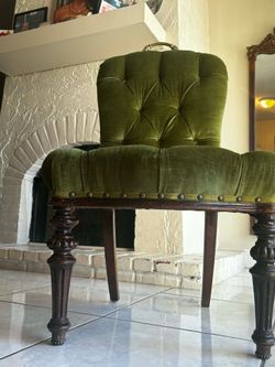Antique Velvet Chair