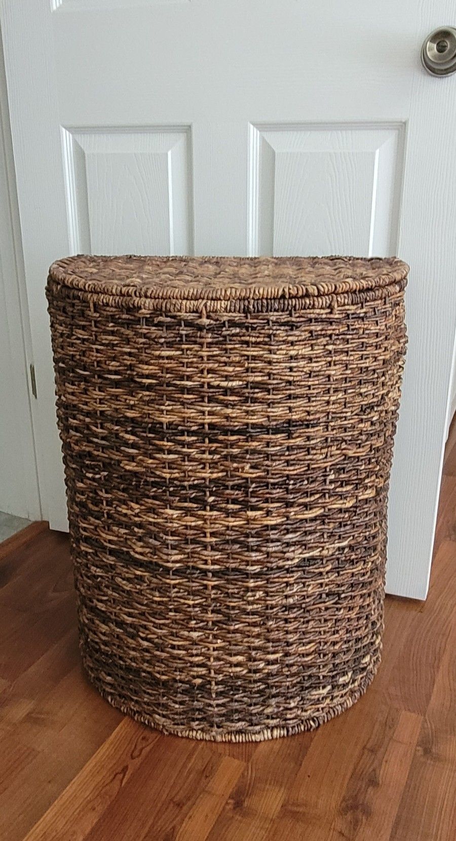 Brown Wicker Laundry or Storage Basket 