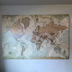Holy Cow Canvas World Map