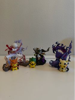 One piece pokemon figurines