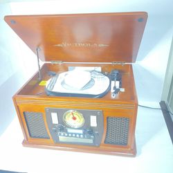 Victrola VTA-600B 8-in-1 Bluetooth Wooden Record Player