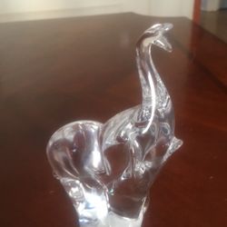 Cute Glass Elephant  Statue 