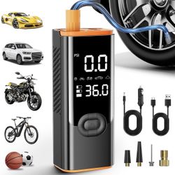 Tire Inflator Portable Air Compressor, 180PSI Air Pump for Car Tires with 25000mAh Battery, One Click Smart Air Pump Tire Inflator for Car, Motorcycle