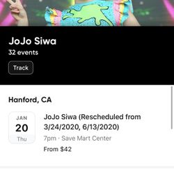 Jojo Siwa Concert Tomorrow 3 Tickets 