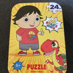 New Ryan’s World 24 Piece Puzzle In Metal Tin
