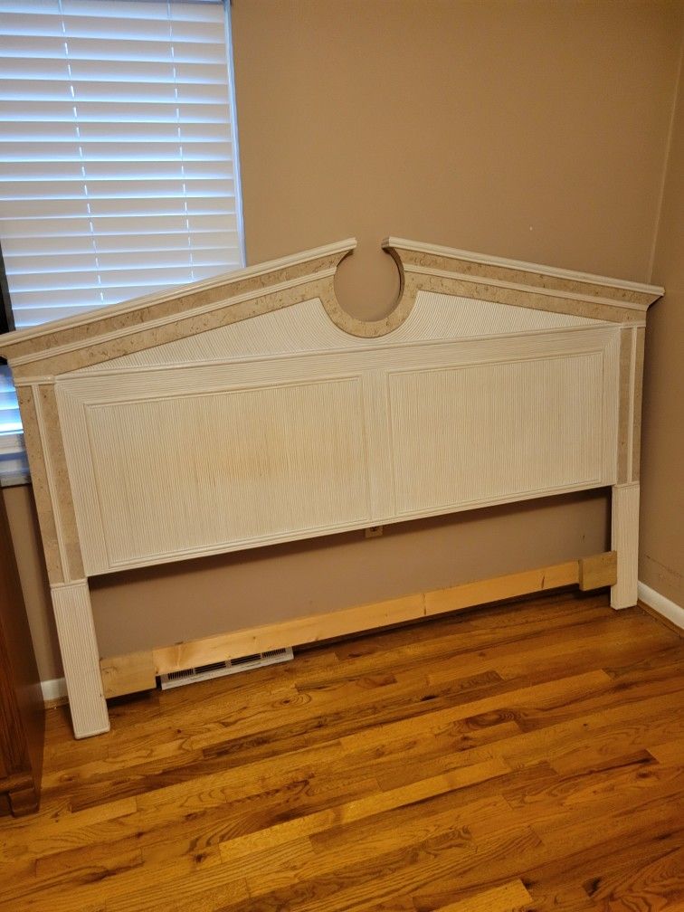 King Size Bed Headboard, Frame and Box Springs