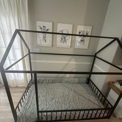 Black Montessori Inspired Bed Frame Twin 