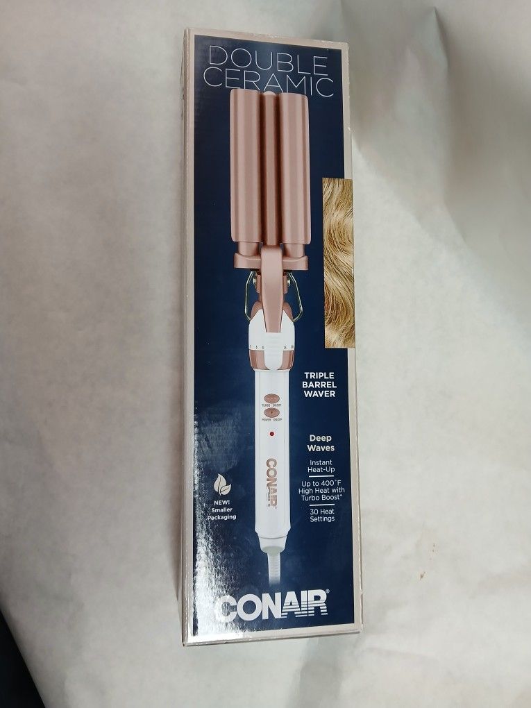 Conair Double Ceramic Triple Barrel Waver - Brand New!