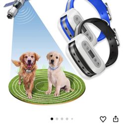GPS Wireless Dog Fence System for 2 Dog, Electric Satellite Technology Pet Containment System by GPS Signal Boundary Pets with Waterproof & Rechargeab