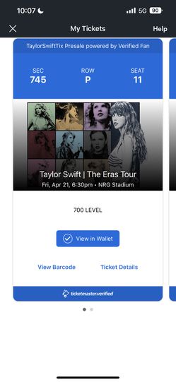 Taylor Swift Houston Tickets  Thumbnail