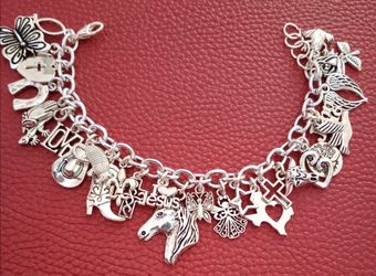 Silver-Tone Multi-Charm Bracelet