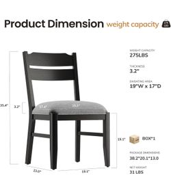 Dining chairs set of 2