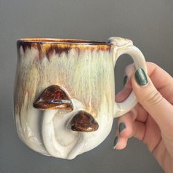 Handmade Multicolor Mushroom Mug