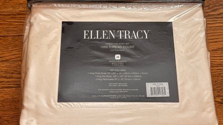 Brand new ellen tracy 400 thread cotton sateen 4 pieces  King Sheet Set