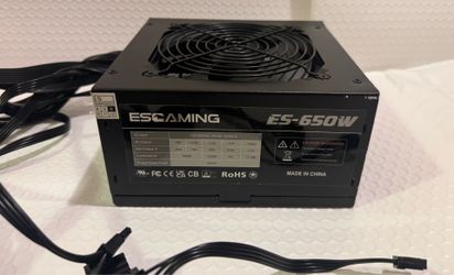 650W Non Modular Power Supply with Low-Noise 120Mm Fan ATX PSU, 115/230 Voltage