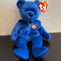 Vintage TY Clubby Beanie Baby -1998 Date of Birth