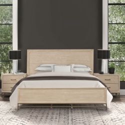 Beige Queen Size Bed $495