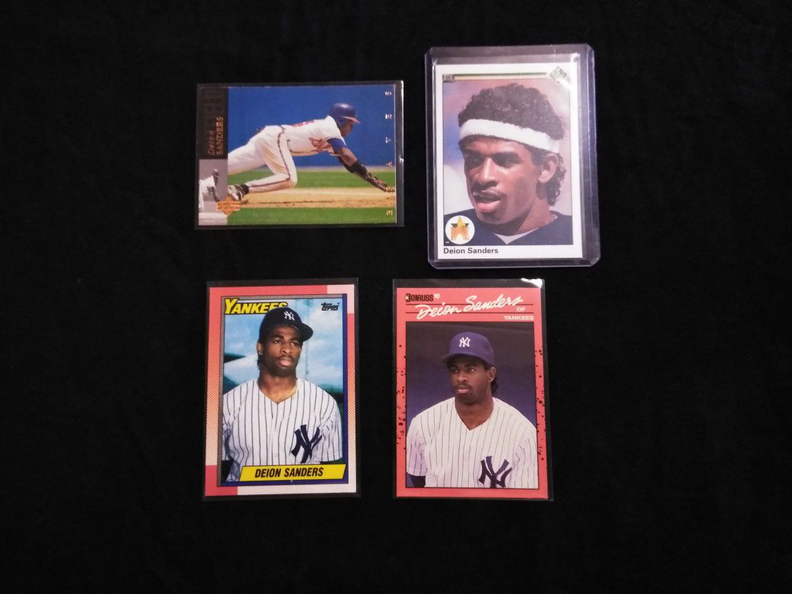 Dion Sanders Baseball Card Collection.