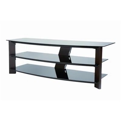 3 Level Glass And Metal Wide tv Stand