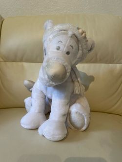 Disney Store Tigger Winter Holiday Plush Toy with Scarf and Snowflake Hat