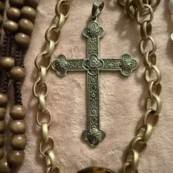 A Bundle Of Crosses Necklaces Bracelets Pendants They Are In Good Condition 