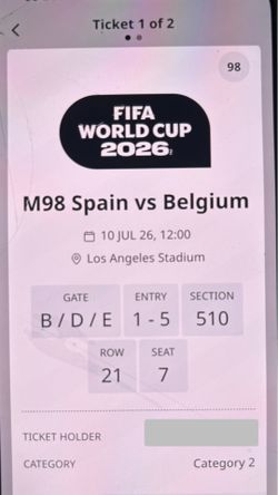 FIFA WC26 Tickets 4 sale
