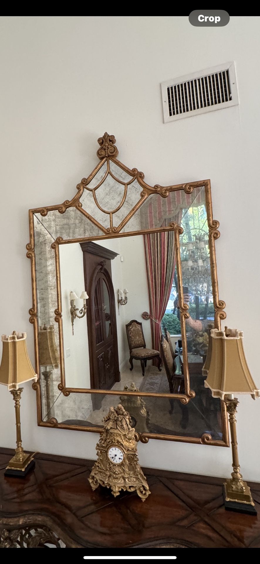 Marge Carson Gold Trim Mirror - 60” x 32” - Excellent Condition - Originally $3000.  Asking $499