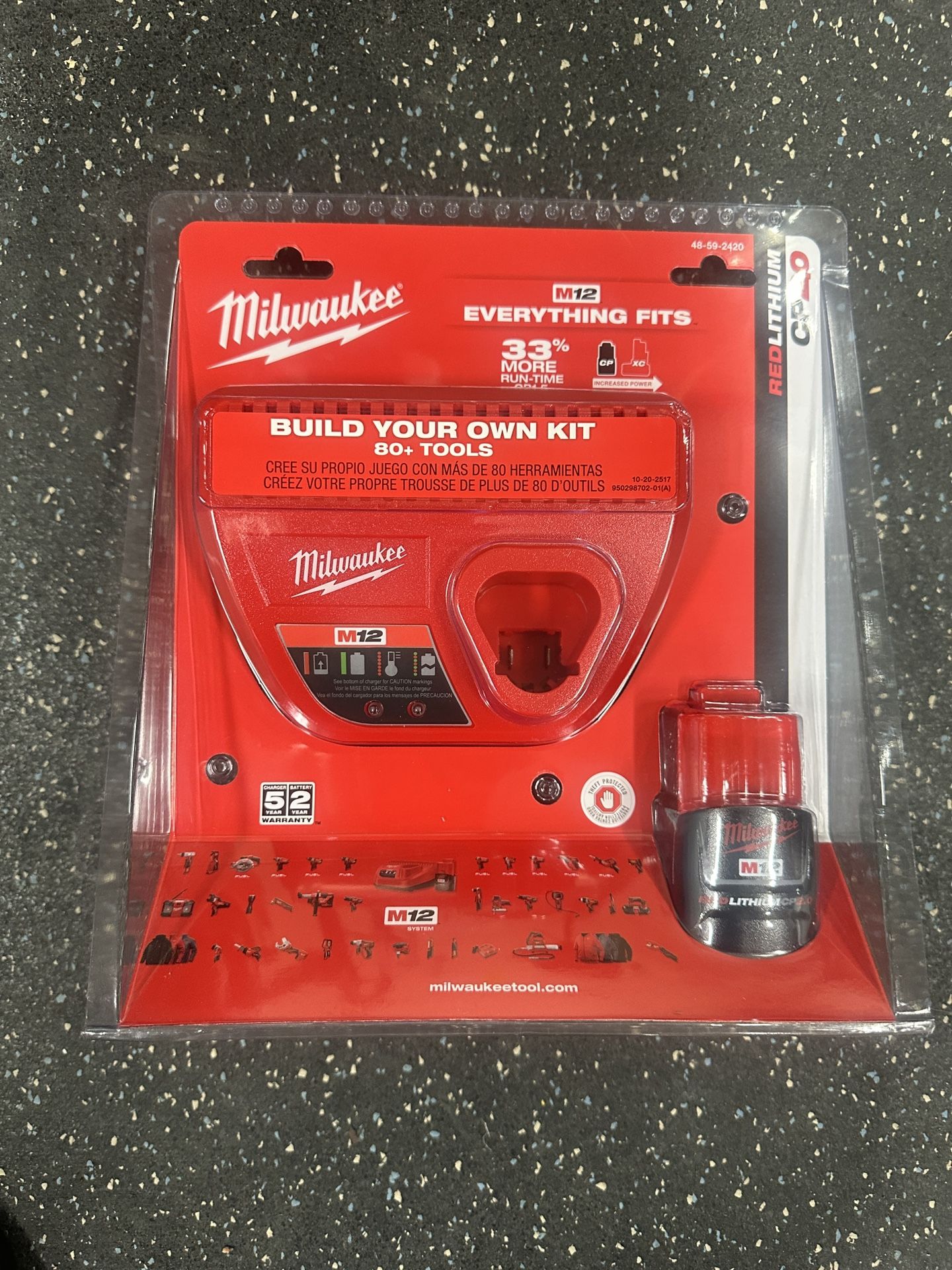 Milwaukee M12 2.0ah Battery And Charger Kit (new)