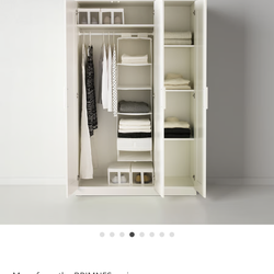 White ikea closet organizer good condition
