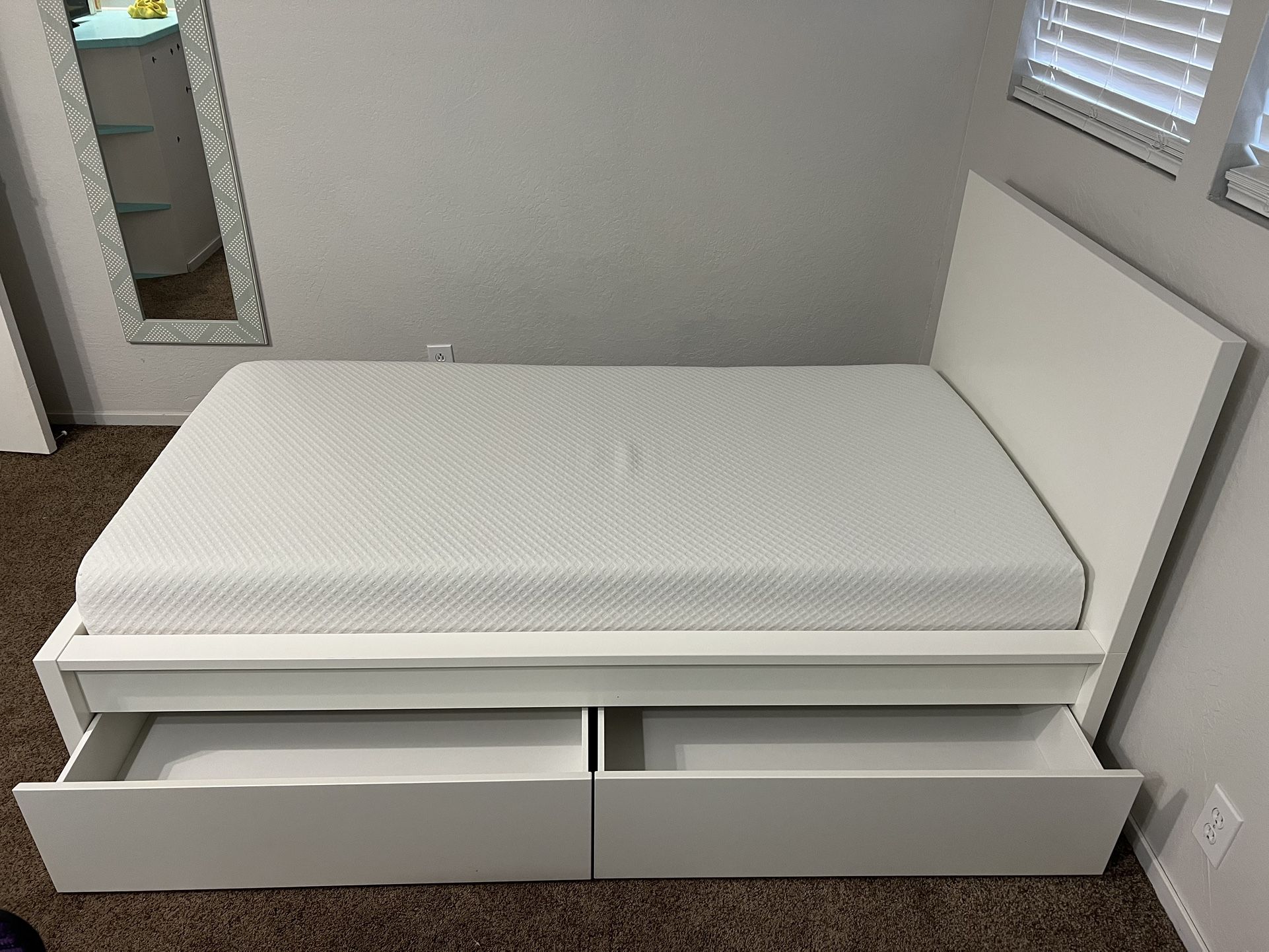 Super clean IKEA Twin Bed with Memory Foam Mattress - FREE