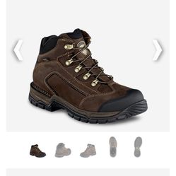 SIZE 9 RED WING BY IRISH SETTER WATERPROOF LEATHER BRAND NEW BOOTS 