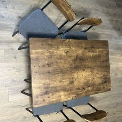 Wooden Table + 4 Chairs 