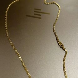 14K Solid Gold Chain, 24-Inch Length, 3.13 mm Width