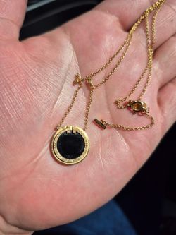 Tiffany and Co. 18k Gold and Onyx Necklace