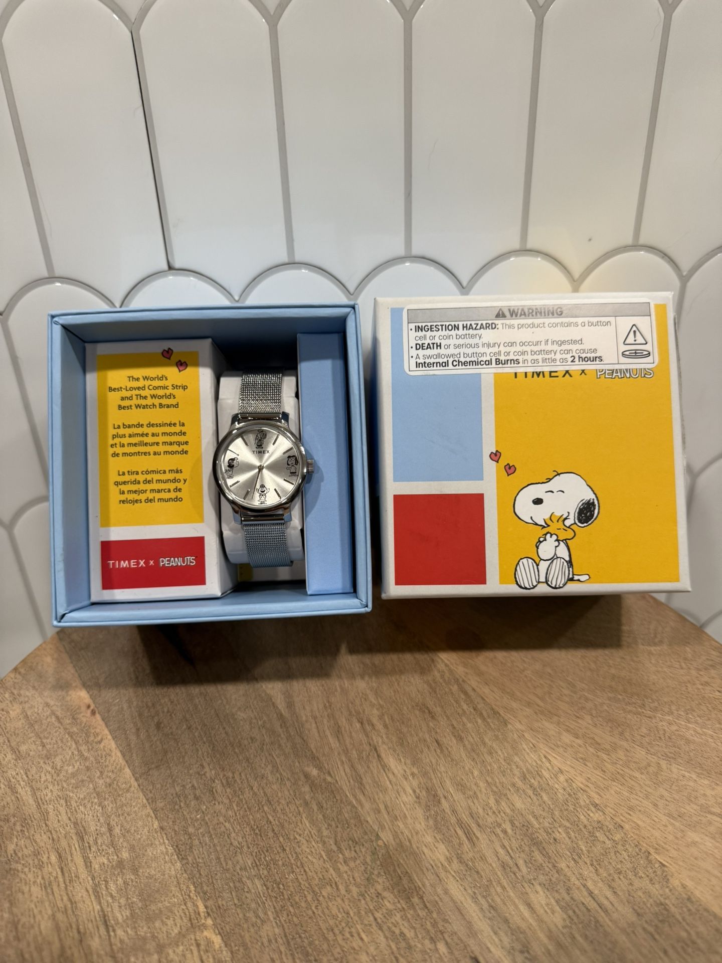 Timex Transcend x Peanuts Snoopy Sally Brown 31mm Silver Ladies Watch TW2W46000